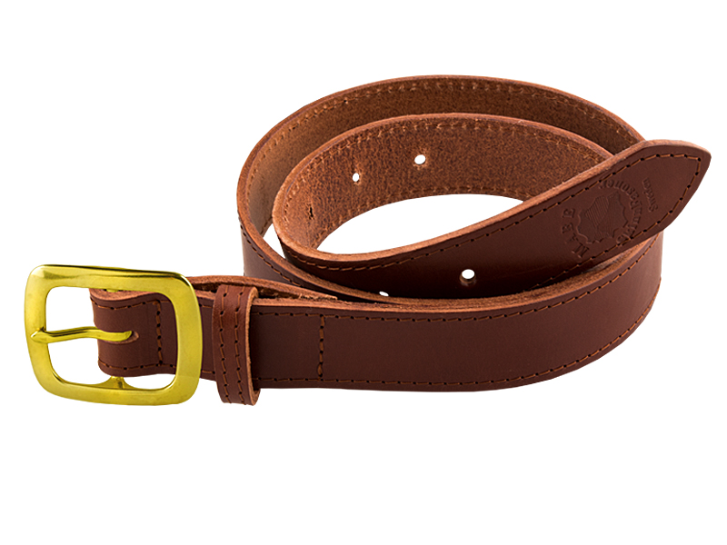 Leather belt C brass