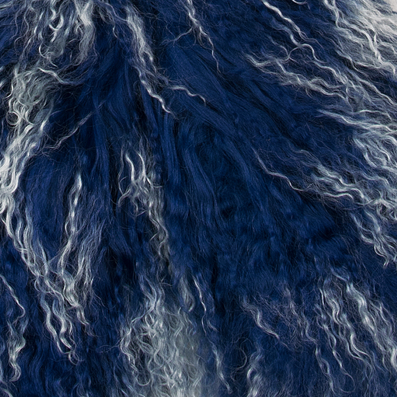 Lambskin boa dark blue snowtop