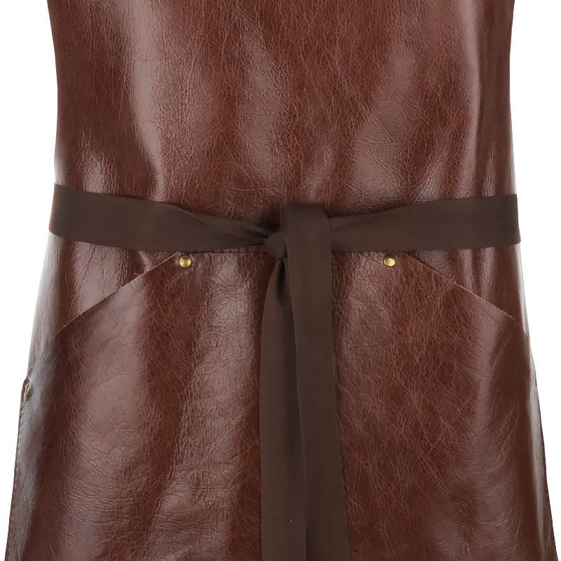 Leather apron Gemini mahogany