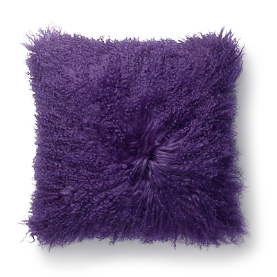 Lambskin pillow, lilac
